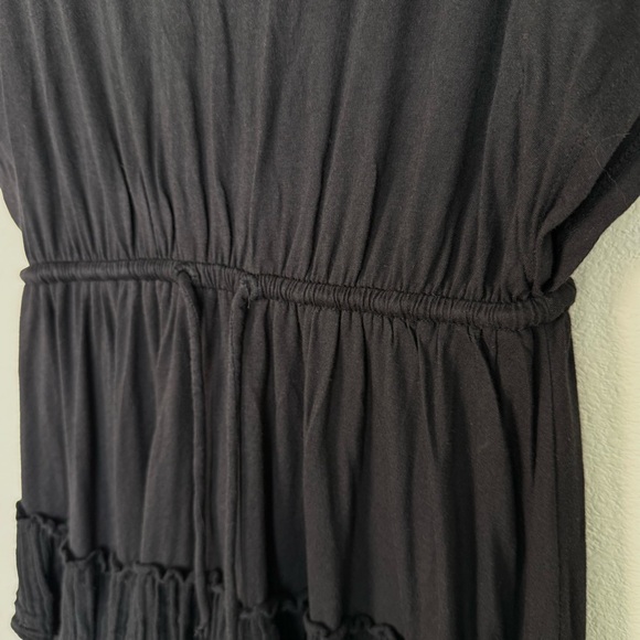 Anthropologie Daily Practice Tiered Ruffle Mini Dress Black Size‎ XS Beach Comfy - Picture 4 of 10